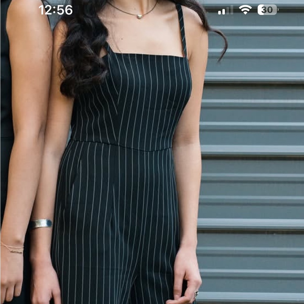 Striped Black Jumpsuit